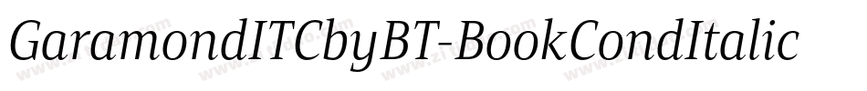 GaramondITCbyBT-BookCondItalic字体转换