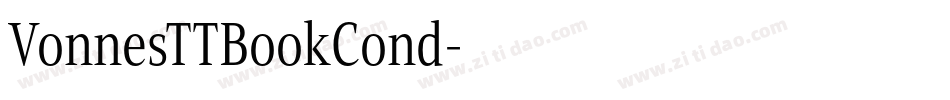 VonnesTTBookCond字体转换