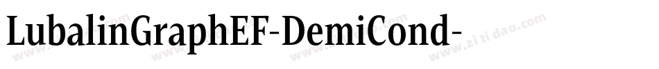 LubalinGraphEF-DemiCond字体转换