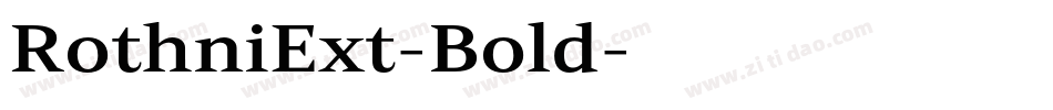 RothniExt-Bold字体转换