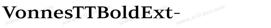 VonnesTTBoldExt字体转换