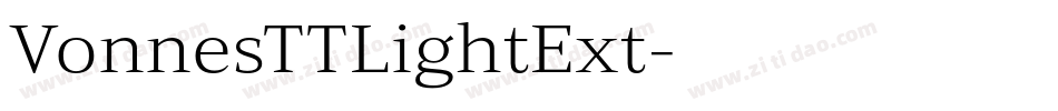 VonnesTTLightExt字体转换