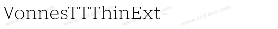 VonnesTTThinExt字体转换