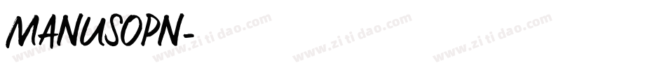 MANUSOPN字体转换