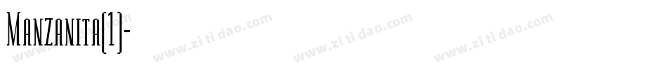 Manzanita(1)字体转换