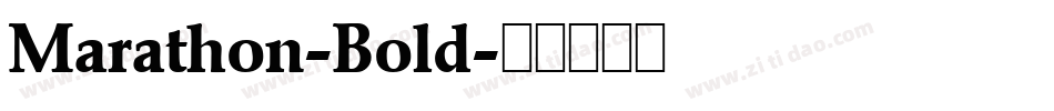 Marathon-Bold字体转换