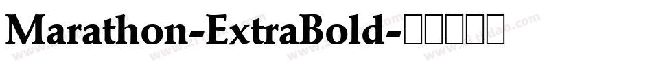 Marathon-ExtraBold字体转换