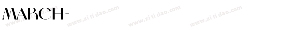 March字体转换