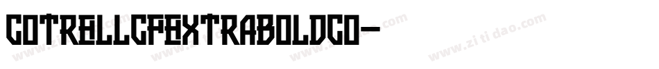CotrellCFExtraBoldCo字体转换