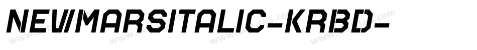 NewMarsItalic-KrBD字体转换
