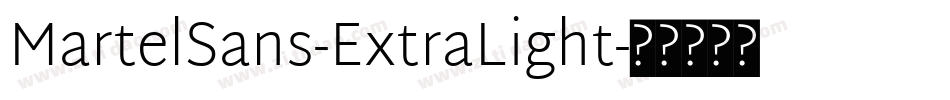 MartelSans-ExtraLight字体转换