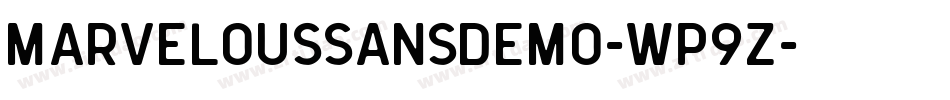 MarvelousSansDemo-wp9z字体转换