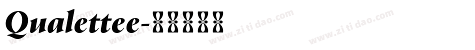 Qualettee字体转换