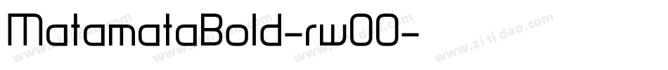 MatamataBold-rwOO字体转换