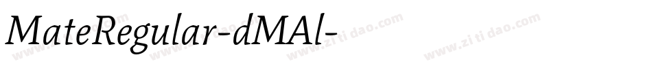 MateRegular-dMAl字体转换