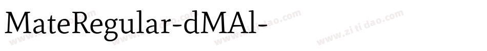 MateRegular-dMAl字体转换