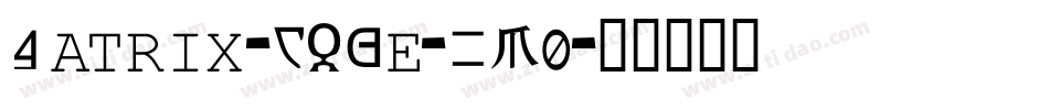 Matrix-Code-NFI字体转换