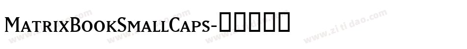 MatrixBookSmallCaps字体转换