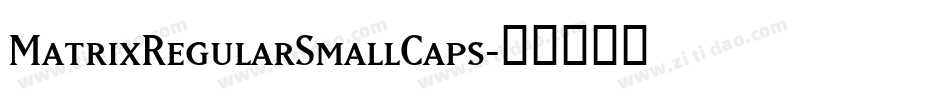 MatrixRegularSmallCaps字体转换
