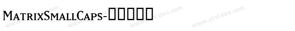 MatrixSmallCaps字体转换