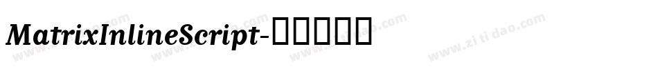 MatrixInlineScript字体转换
