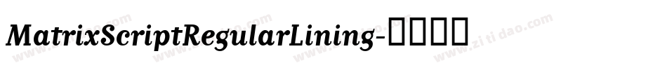 MatrixScriptRegularLining字体转换