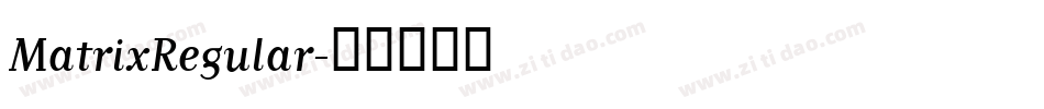 MatrixRegular字体转换