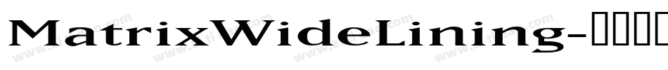 MatrixWideLining字体转换