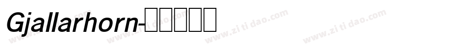 Gjallarhorn字体转换