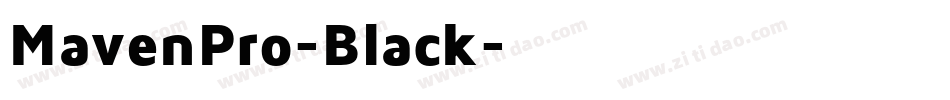 MavenPro-Black字体转换