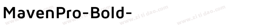 MavenPro-Bold字体转换