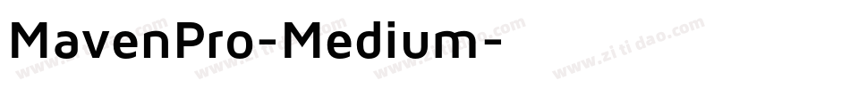 MavenPro-Medium字体转换