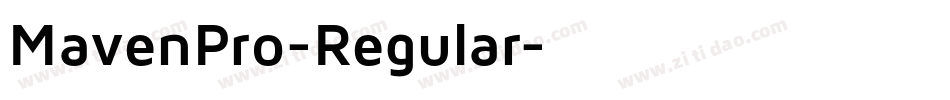 MavenPro-Regular字体转换