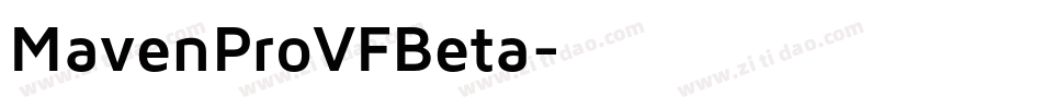 MavenProVFBeta字体转换