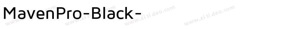 MavenPro-Black字体转换