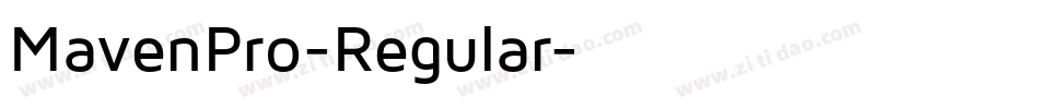 MavenPro-Regular字体转换