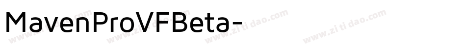 MavenProVFBeta字体转换