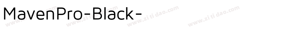 MavenPro-Black字体转换