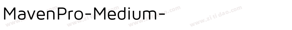 MavenPro-Medium字体转换