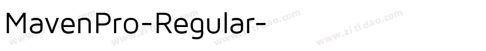 MavenPro-Regular字体转换