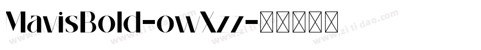 MavisBold-owXzz字体转换