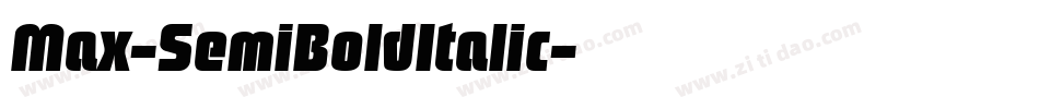 Max-SemiBoldItalic字体转换
