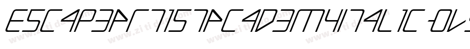 EscapeArtistAcademyItalic-OVGYP字体转换