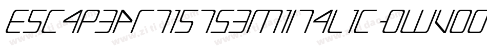 EscapeArtistSemiItalic-owvo0字体转换