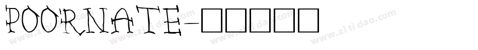 POORNATE字体转换