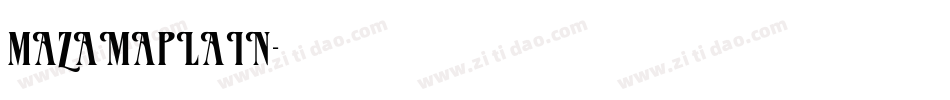 MazamaPlain字体转换