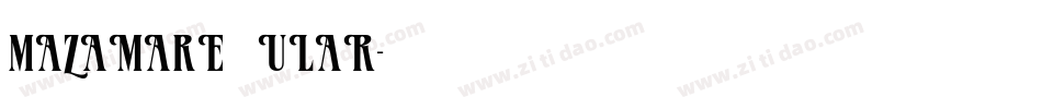 MazamaRegular字体转换