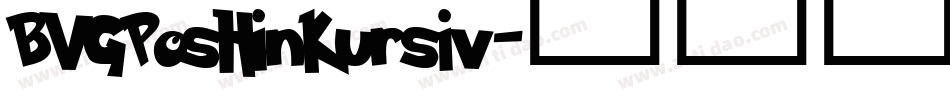 BVGPosHinKursiv字体转换