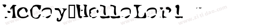 McCoy_HelloLori字体转换