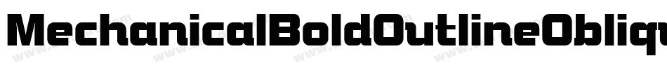 MechanicalBoldOutlineOblique-OP48字体转换